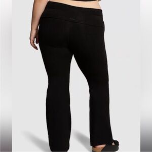 All day cotton fold over flare leggings yoga pants by Victoria's Secret pink